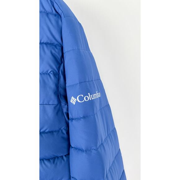 Columbia Mens Slope Edge II Hooded Zip Jacket Size XL Mountain Blue New Puffer - Picture 6 of 10